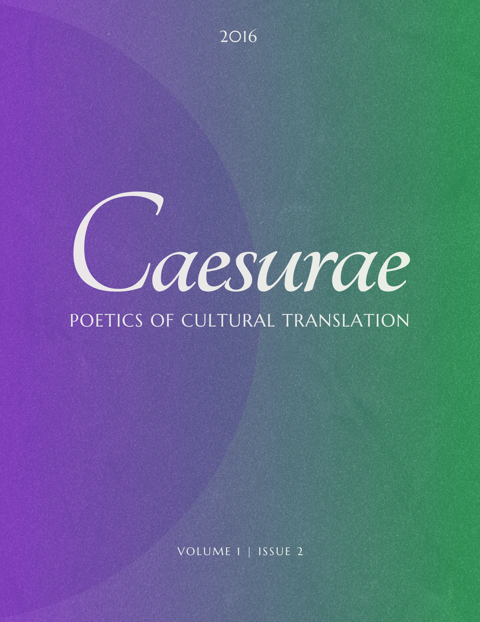 Cover of Volume 1, Number 2